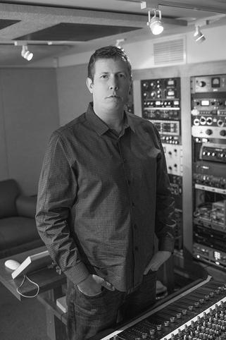 Darrell Thorp at Mixing Console in Recording Studio