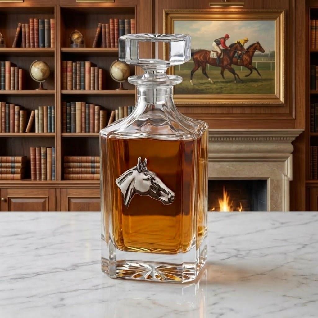 Silver Horse Head Decanter