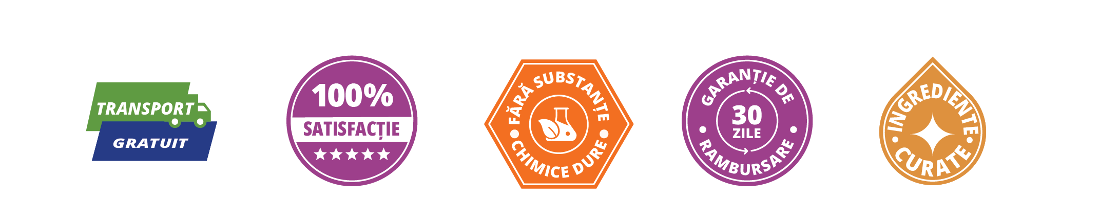 Free shipping in USA, 100% Satisfaction, No Harsh Chemicals, 30-Days Money Back guarantee, Clean Ingredients