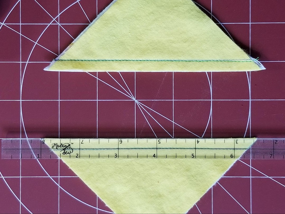 Checking a 1/4" seam allowance for accuracy using a Quarter Inch Patchwork Ruler "QIP"