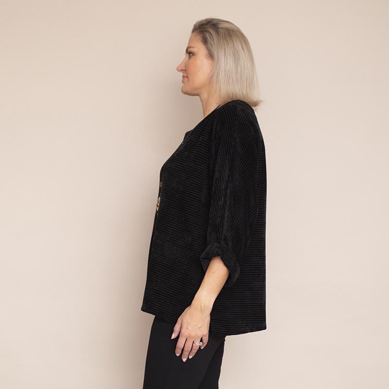 Emily Vevet Top (Black)