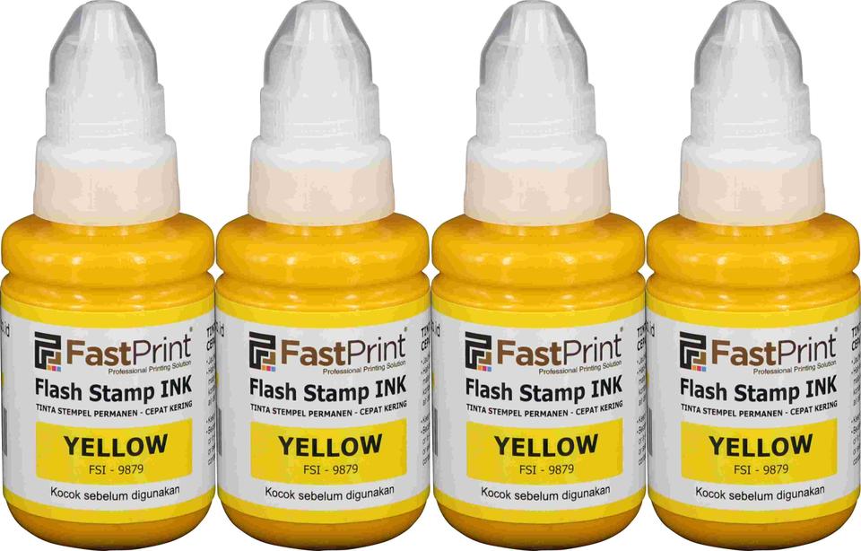 tinta stempel warna kuning, tinta stempel flash
