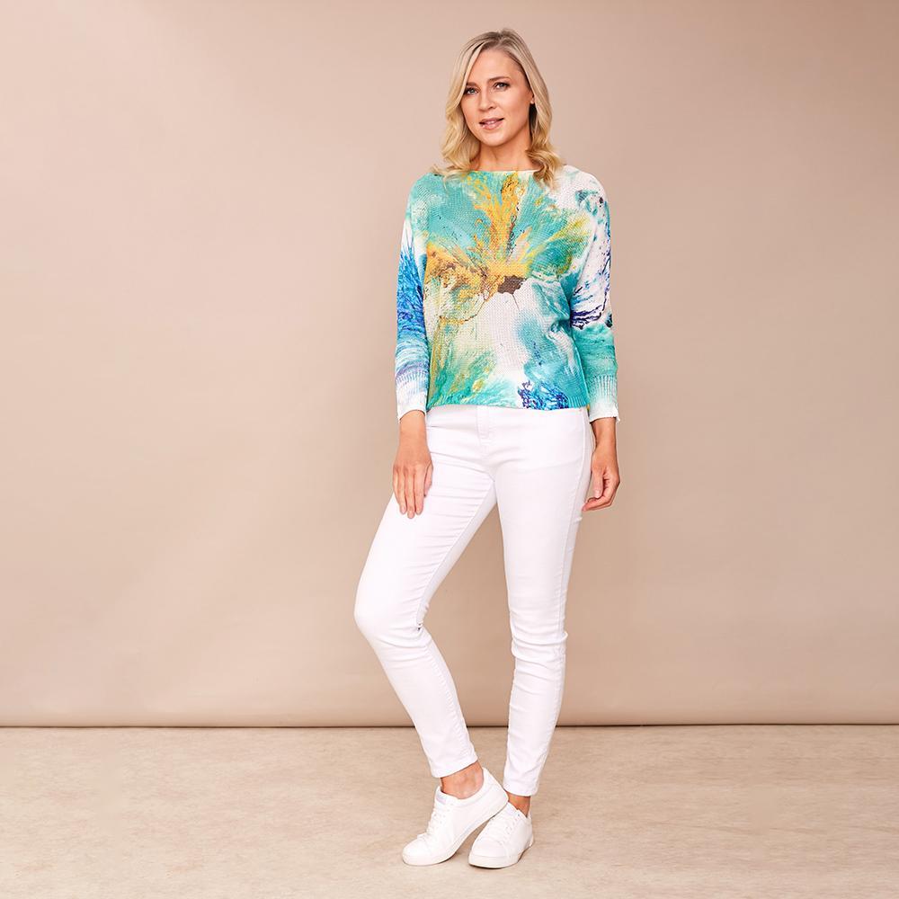 Karina Batwing Jumper (Splash)