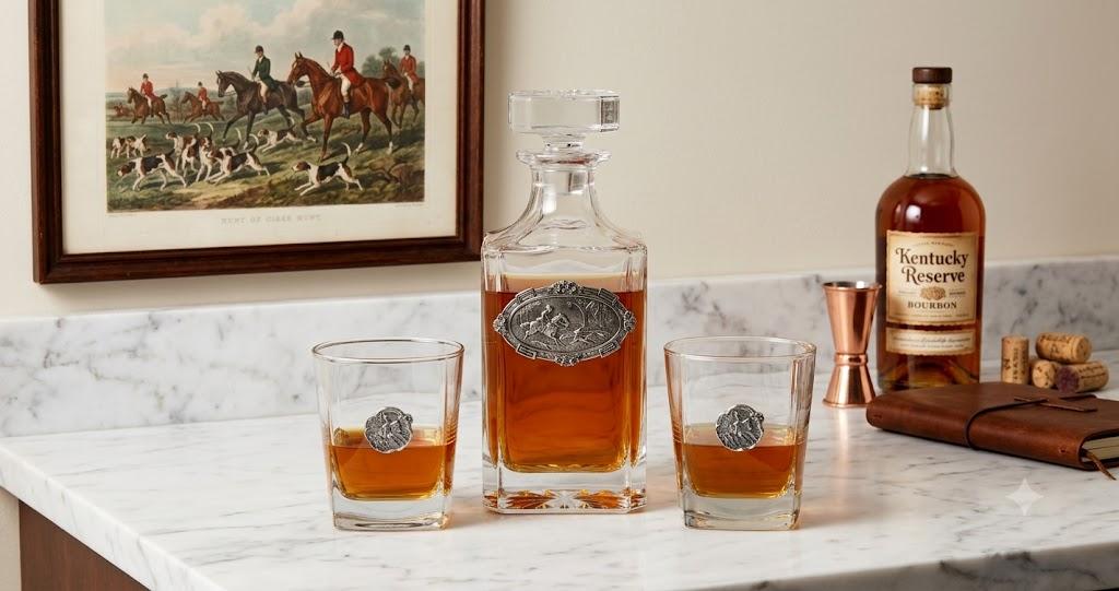 Silver Thistle Decanter Set | Gift for lover of Scotland