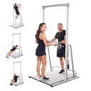 free standing adjustable pull up bar training station bodyweight exercise home gym