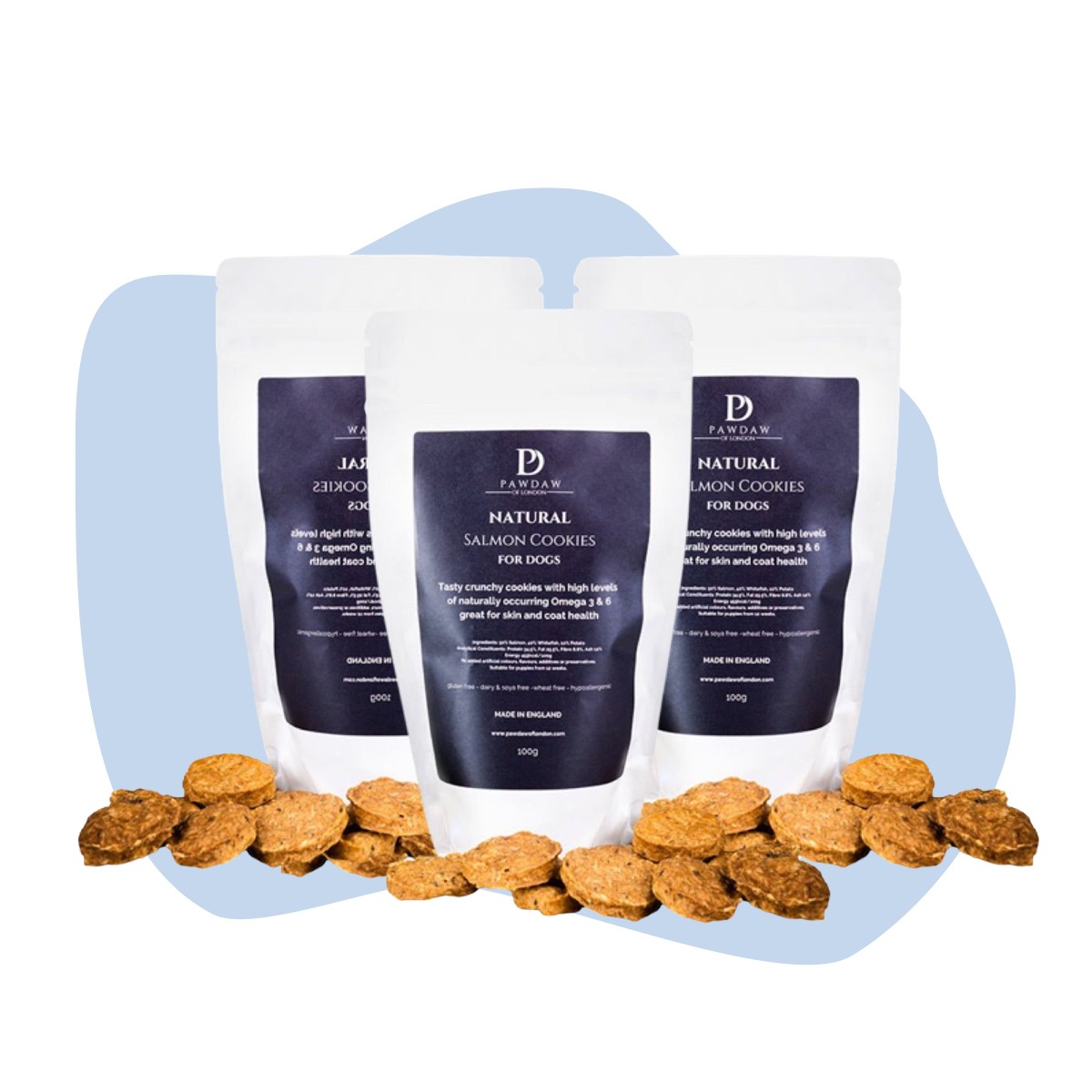 3 Pack Salmon Cookies for Dogs