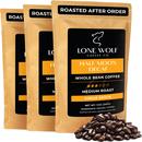 Lone Wolf Coffee - Half Moon Decaf - Medium Roast - Low Acid - 3 Bags Whole Bean Single Origin Organic Coffee