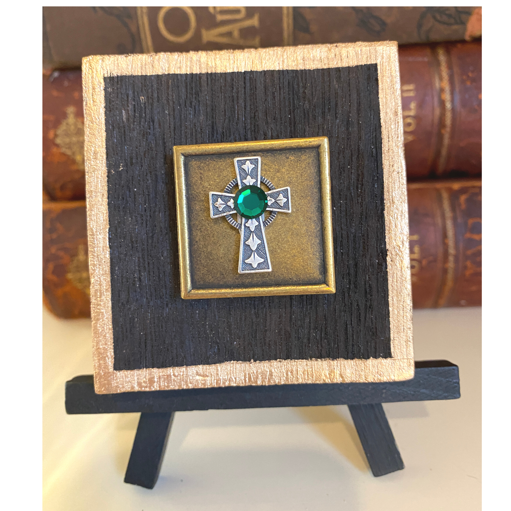 Wooden Art with Irish Cross