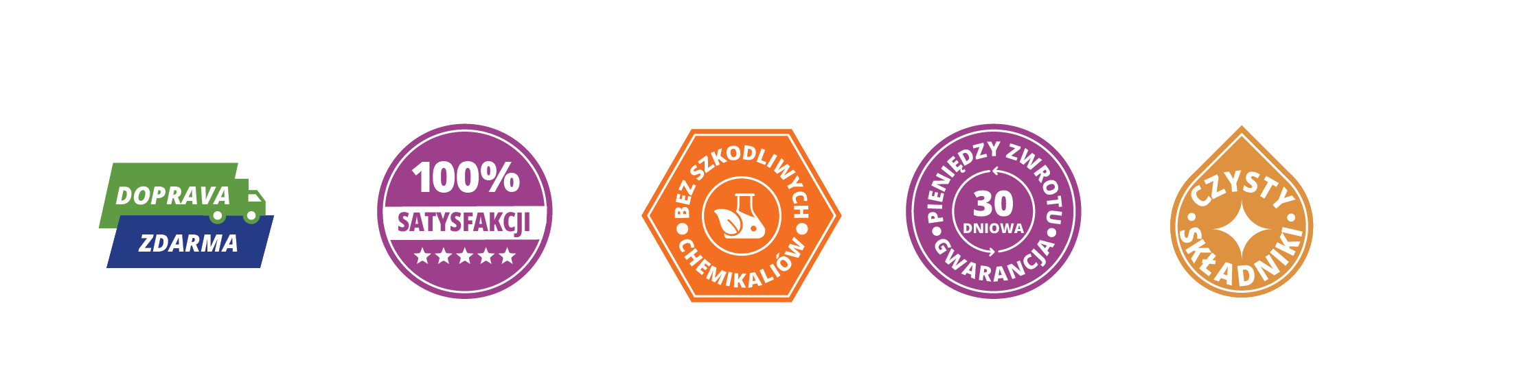 Not Tested on Animals, Vegan, 30-Day Money Back Guarantee badges