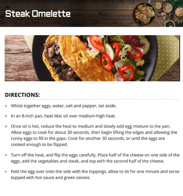Steak Omelette Omelet Recipe Directions