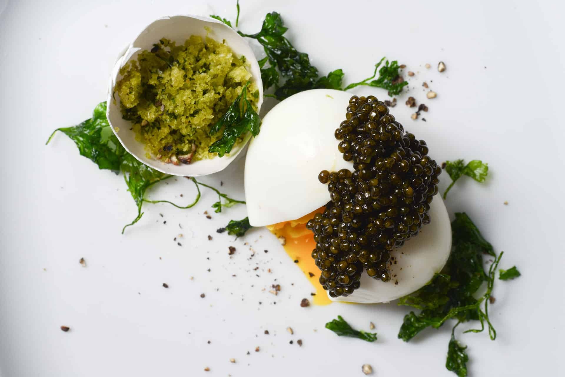 Devilled egg with best caviar