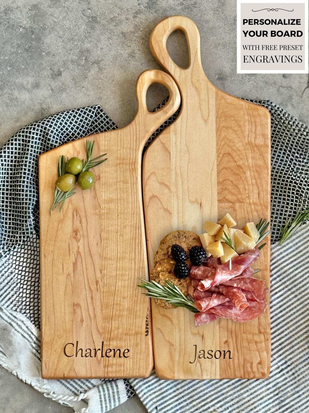Nestling Timbers Hand Crafted Maple & Walnut Nesting Charcuterie Board