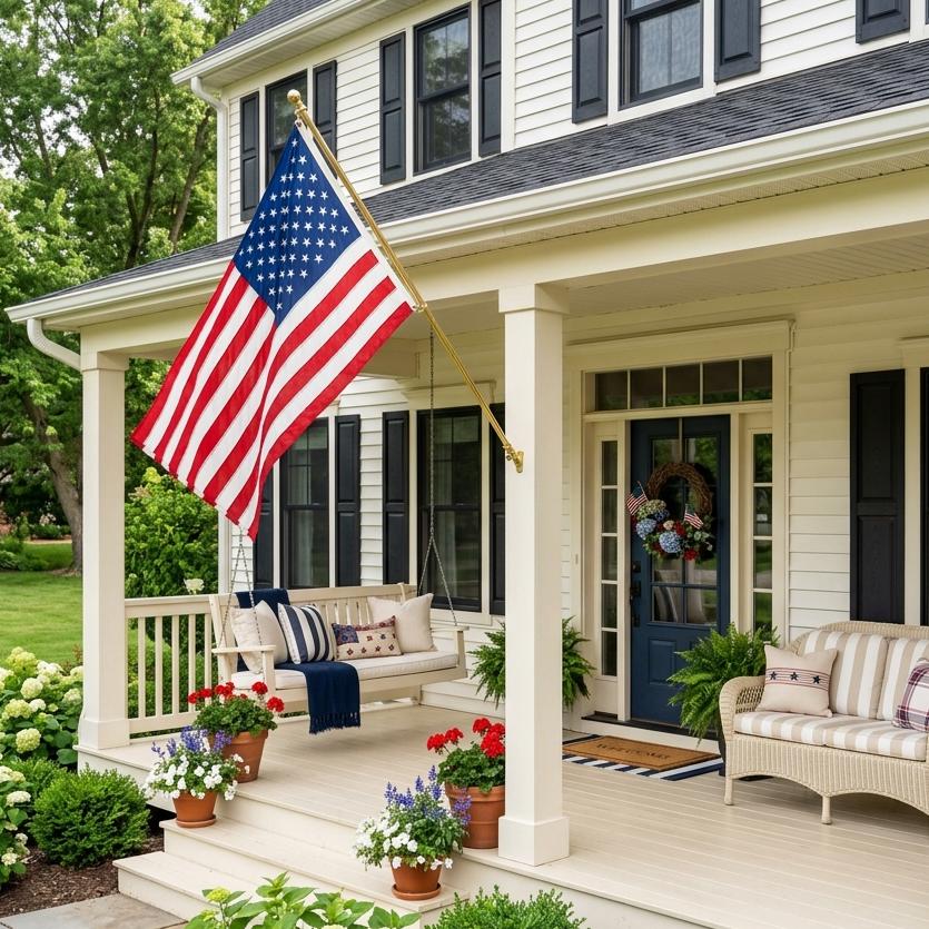 Set a flag outside. It's great decor and speaks your values at the same time.