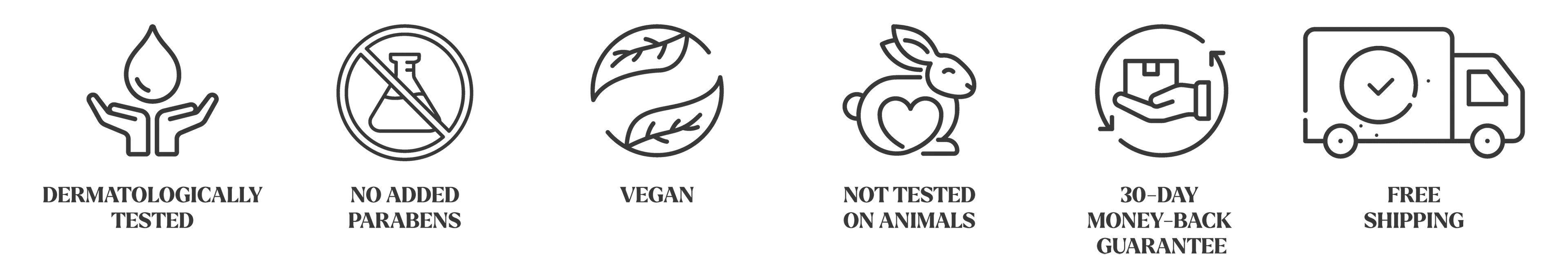 not tested on animals, 30 days money back guarantee, free shipping 3