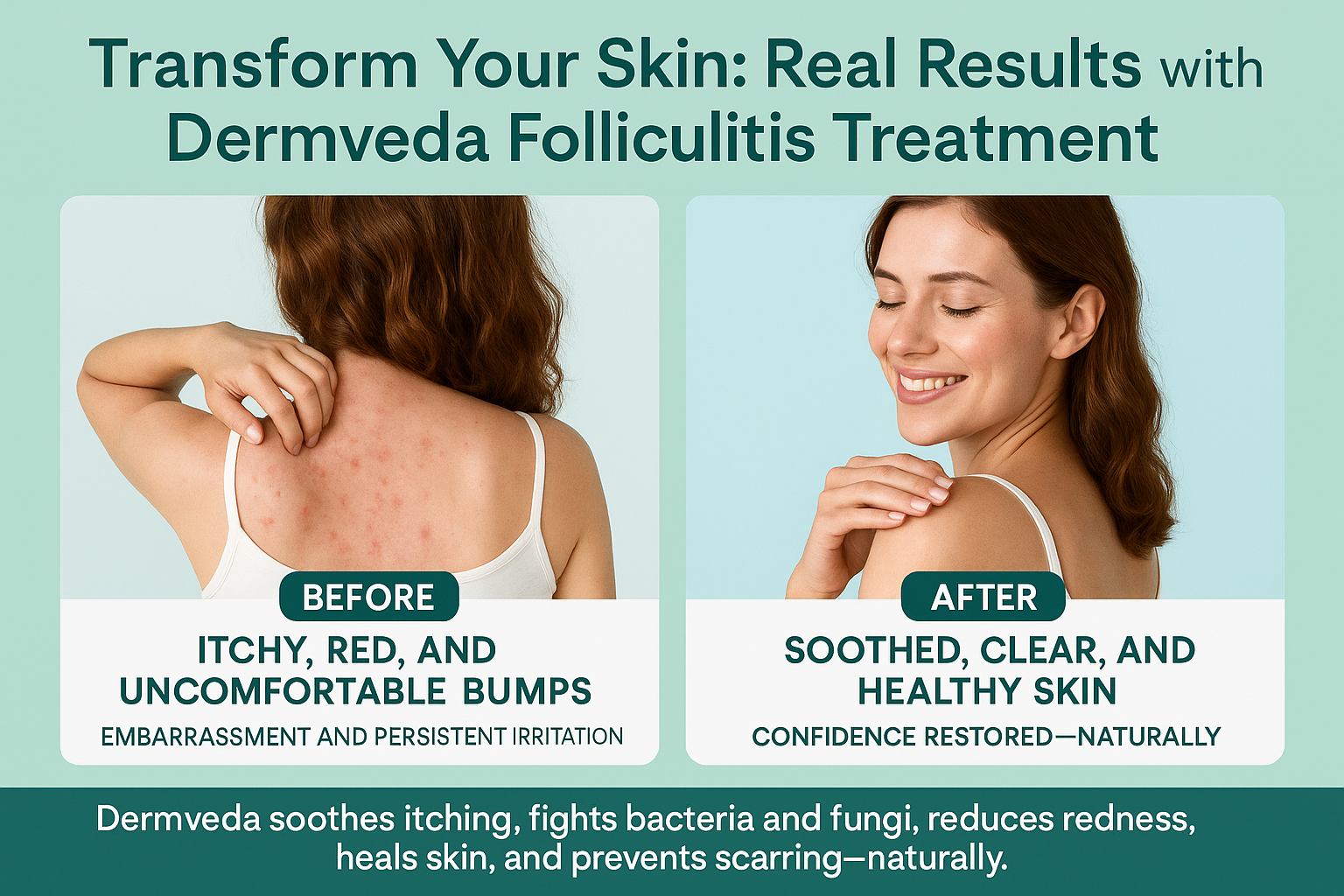 Folliculitis treatment cream being used by in a bathroom and a happy customer
