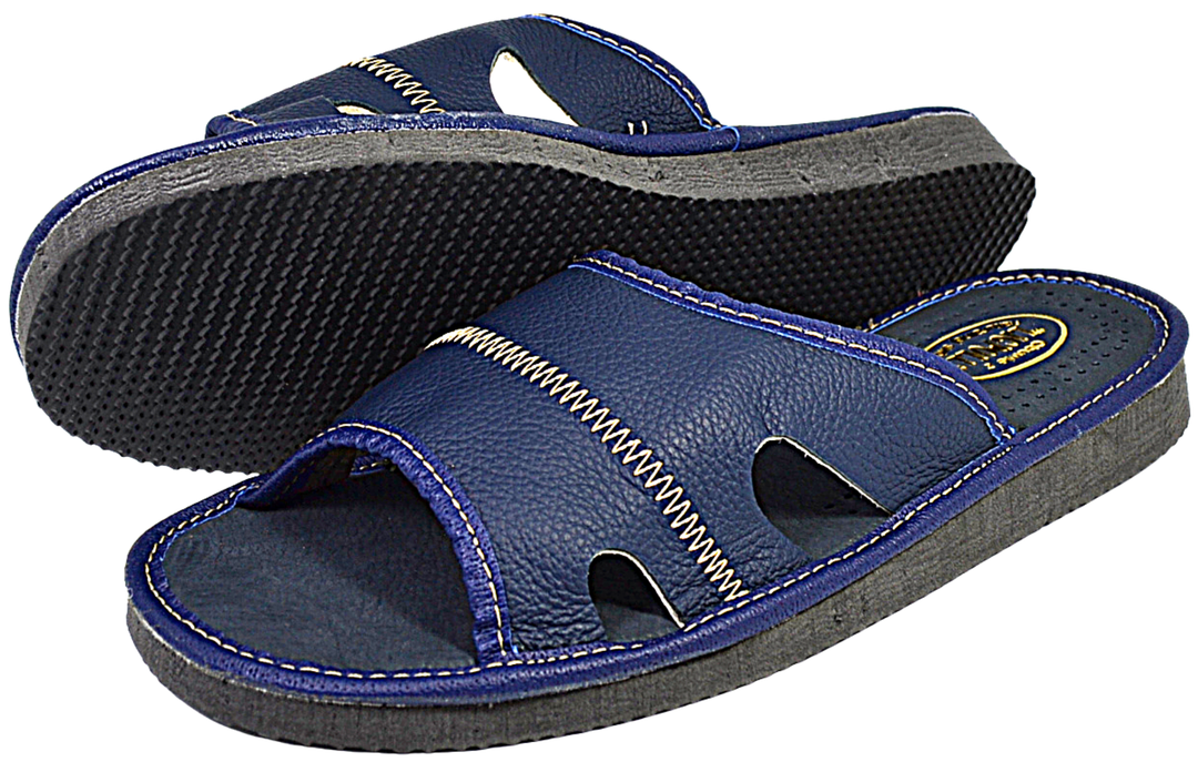 Dale - Mens leather bedroom slippers - Reindeer Leather