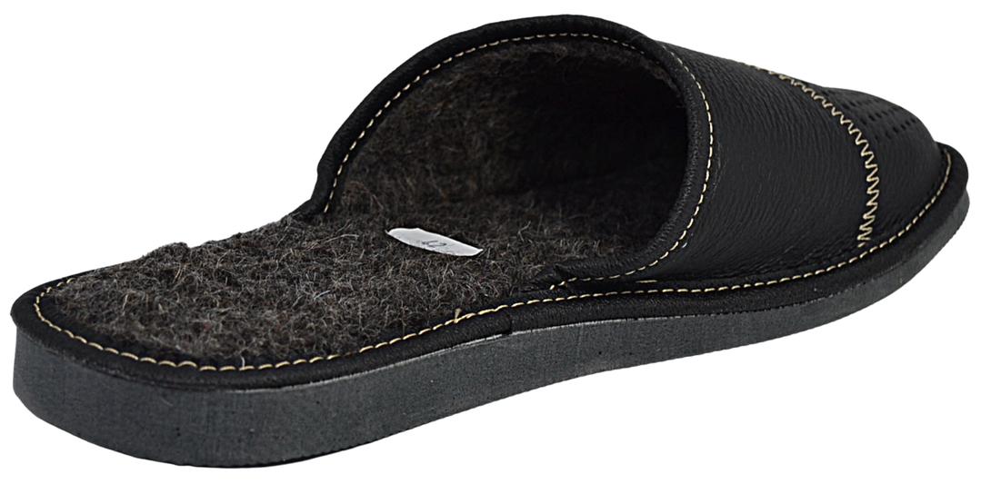 Waylon - Men winter leather house slippers - Reindeer Leather