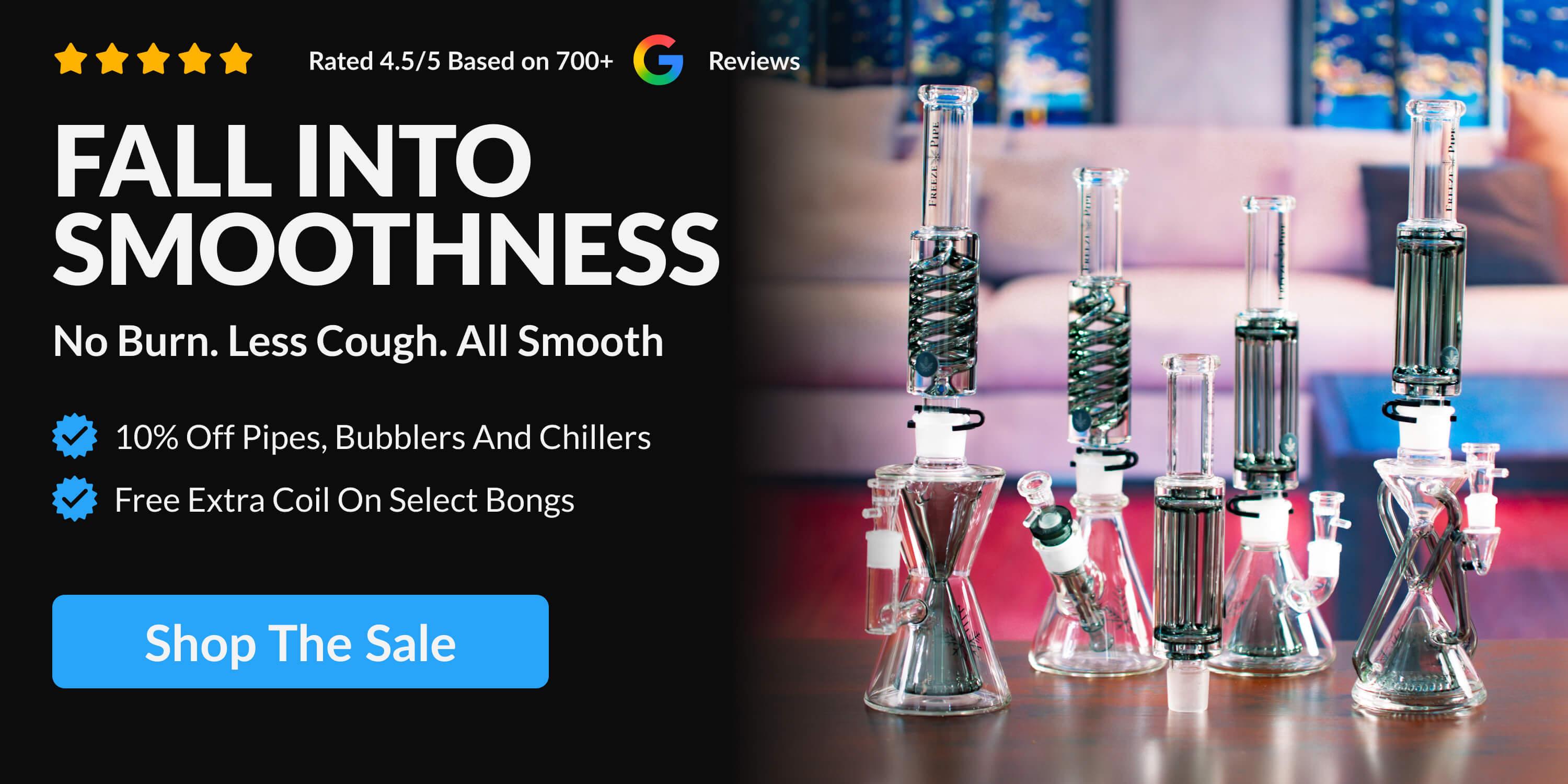 best selling bongs and pipes on table