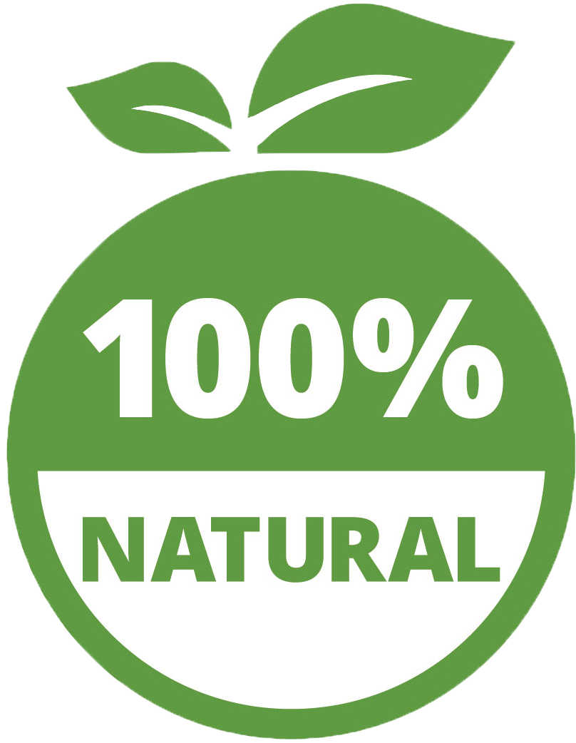 100% natural badge