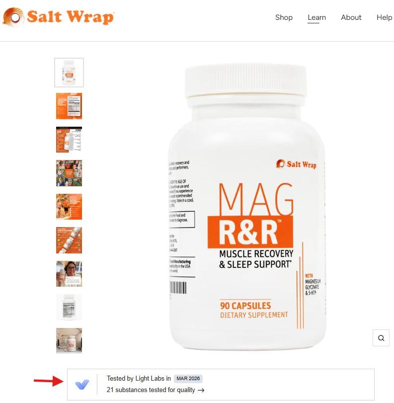 Light Labs testing results for Mag R&R.