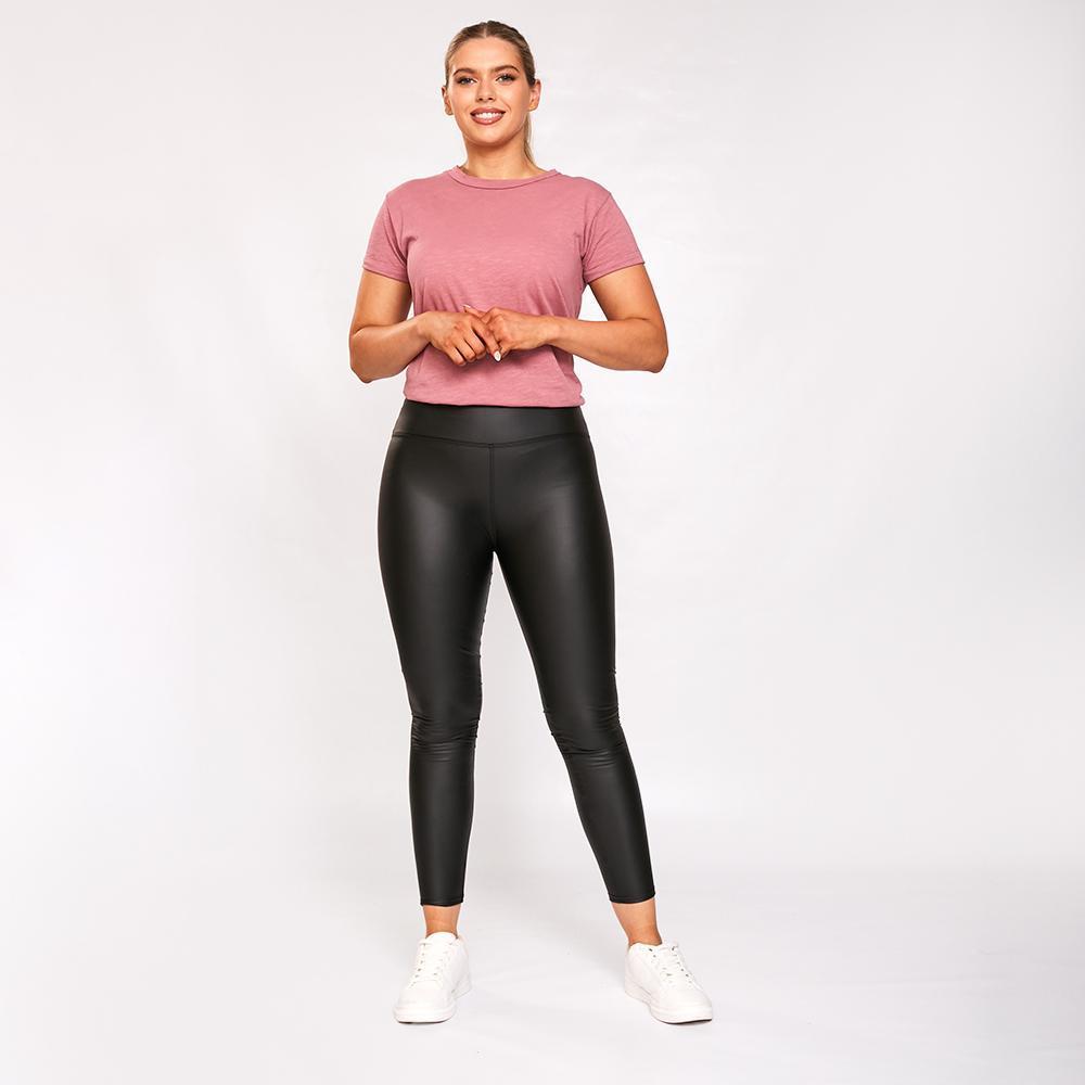 Wet Look PU Leggings (Black)