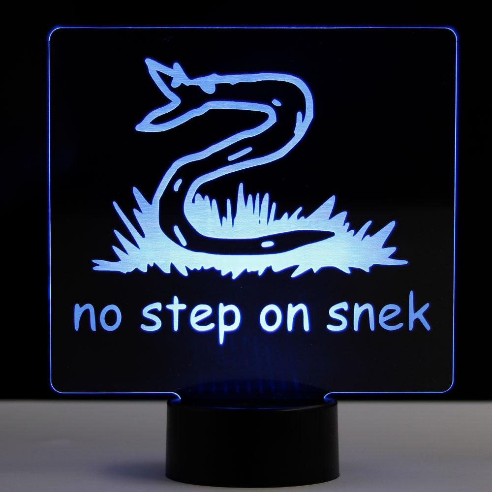 No Step on Snek - Patriotic Led Sign