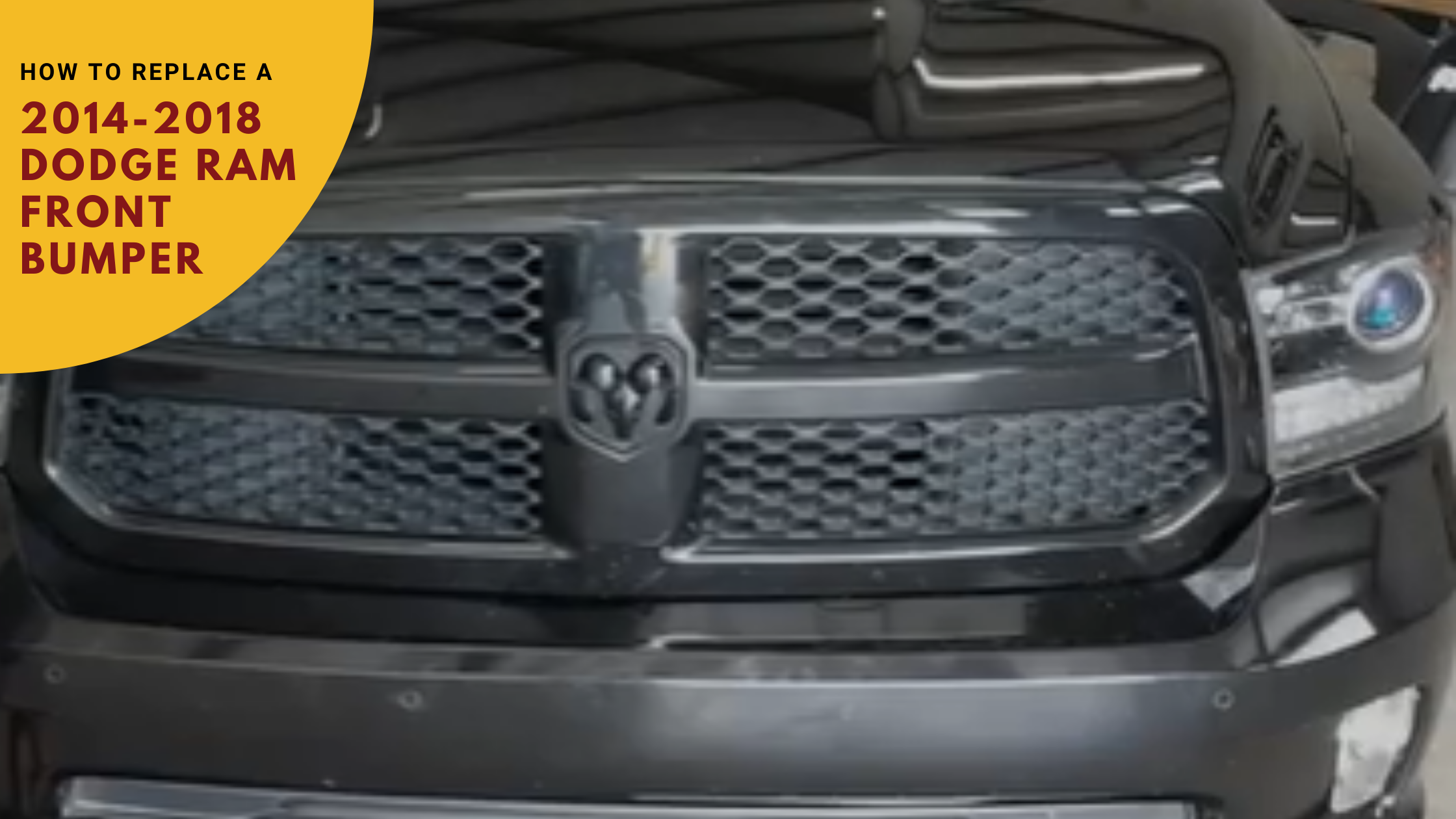 2014-2018 Dodge Ram 1500 Front Bumper Removal and Replacement