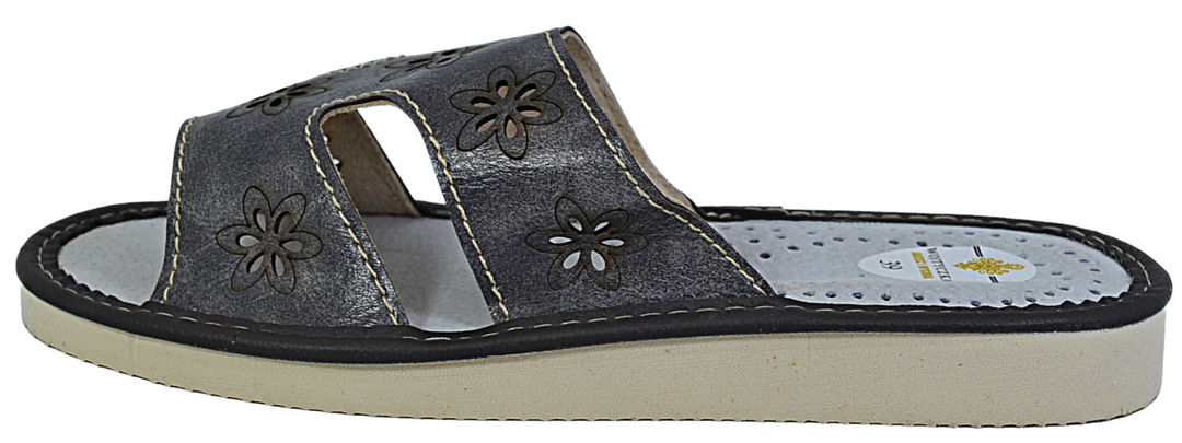 Selene - House leather slippers for women - Reindeer Leather