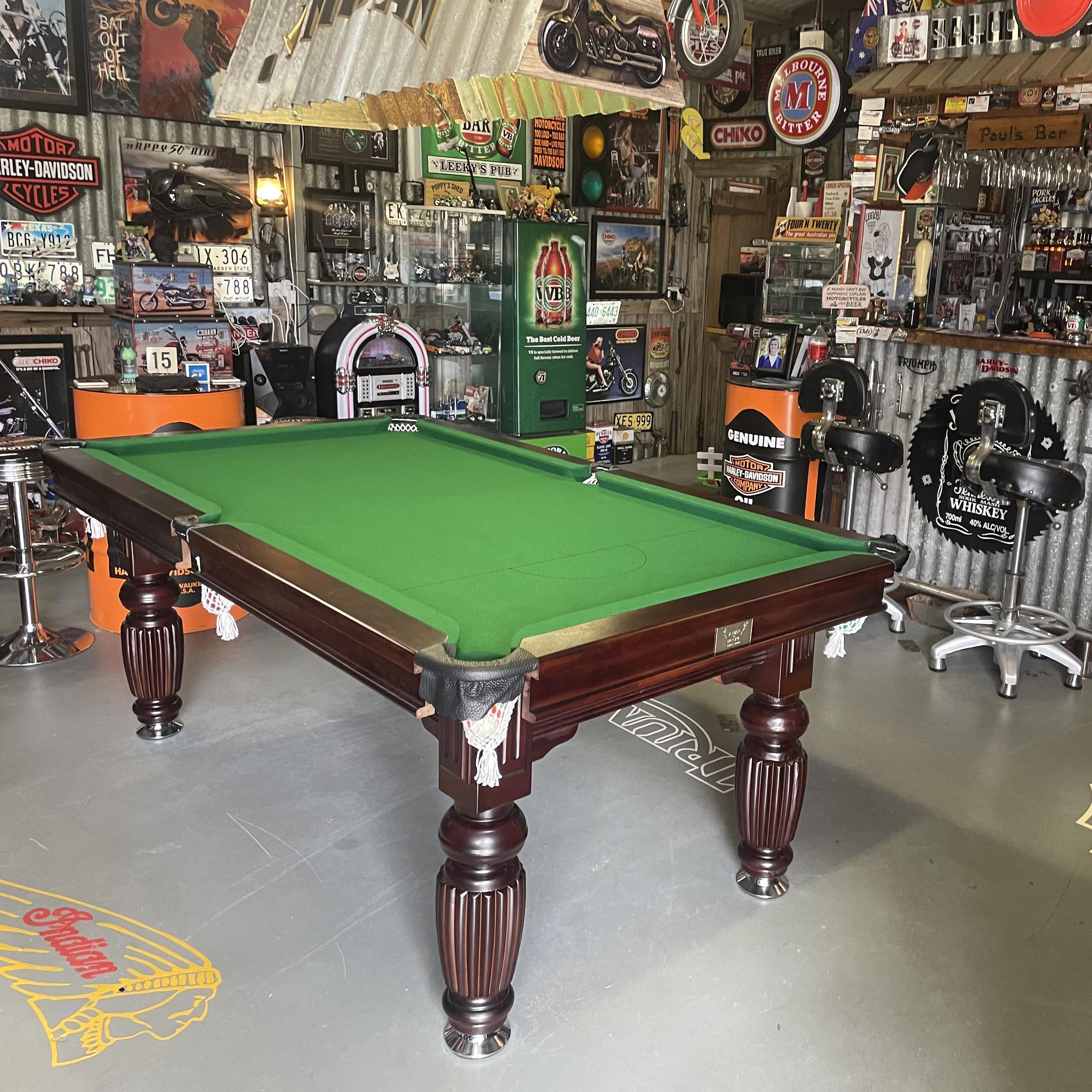 Buy a Classic 8ft Slate Pool Table | Walnut Frame & Green Felt – A Man ...