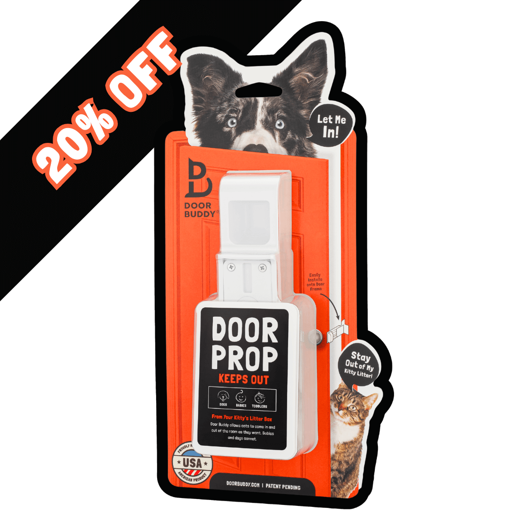 Door Buddy Cat Door Prop - Cat door holder to keep door open for cats