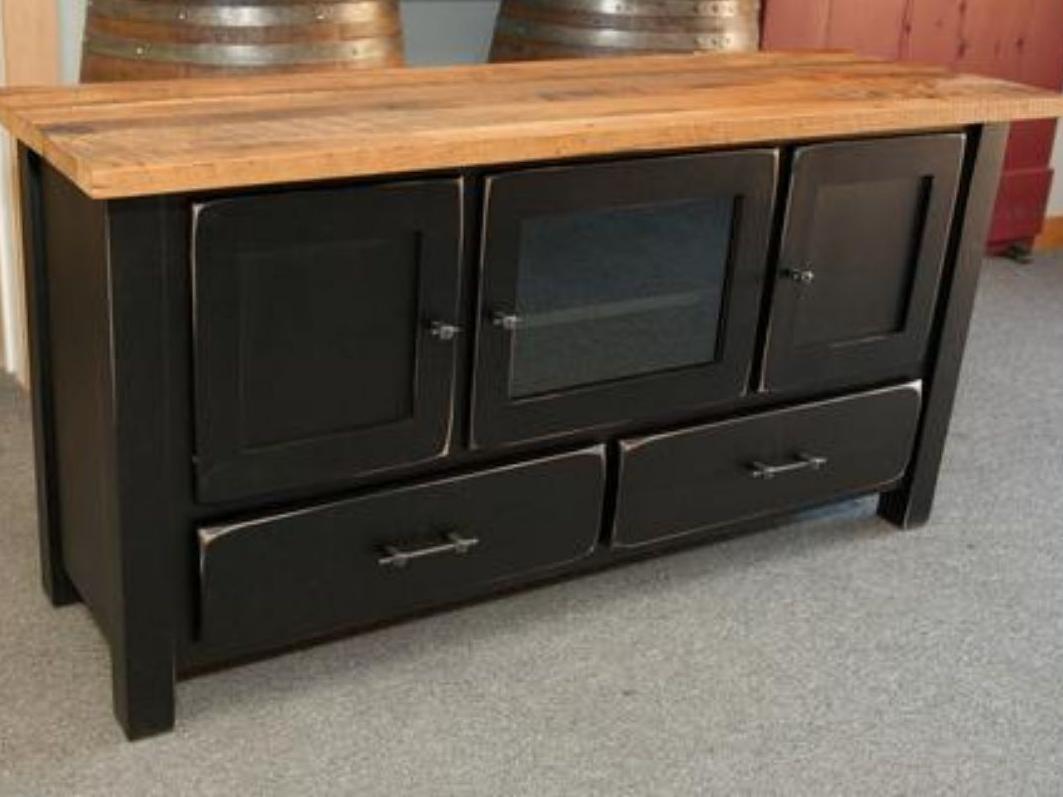 Black Rustic Entertainment Center