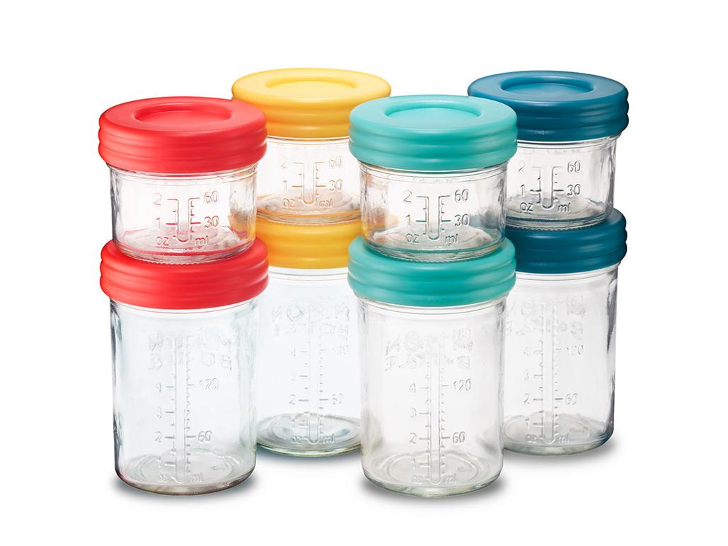 Mixed breastmilk storage jar set