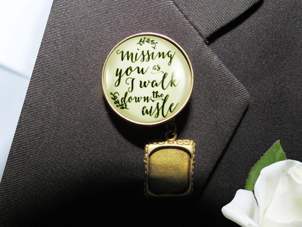 Missing You Groom's Pin