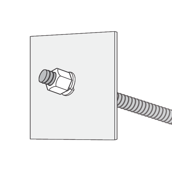 Flat plate for Tieback Anchor