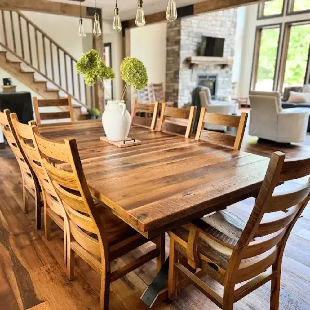 Norway Wood and Steel Table