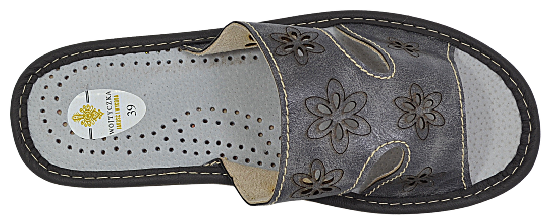 Selene - Women stylish leather slippers - Reindeer Leather