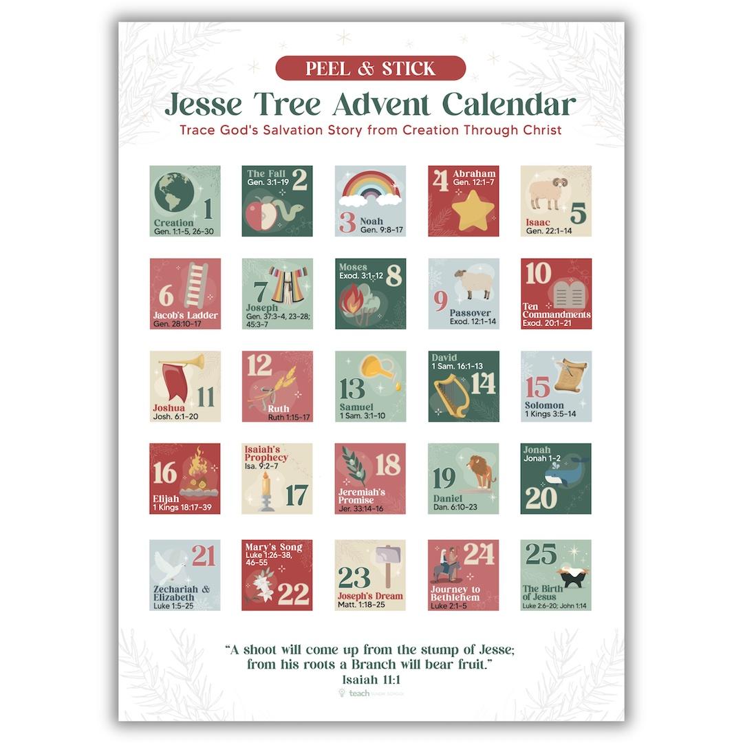 Peel & Stick Jesse Tree Advent Calendar