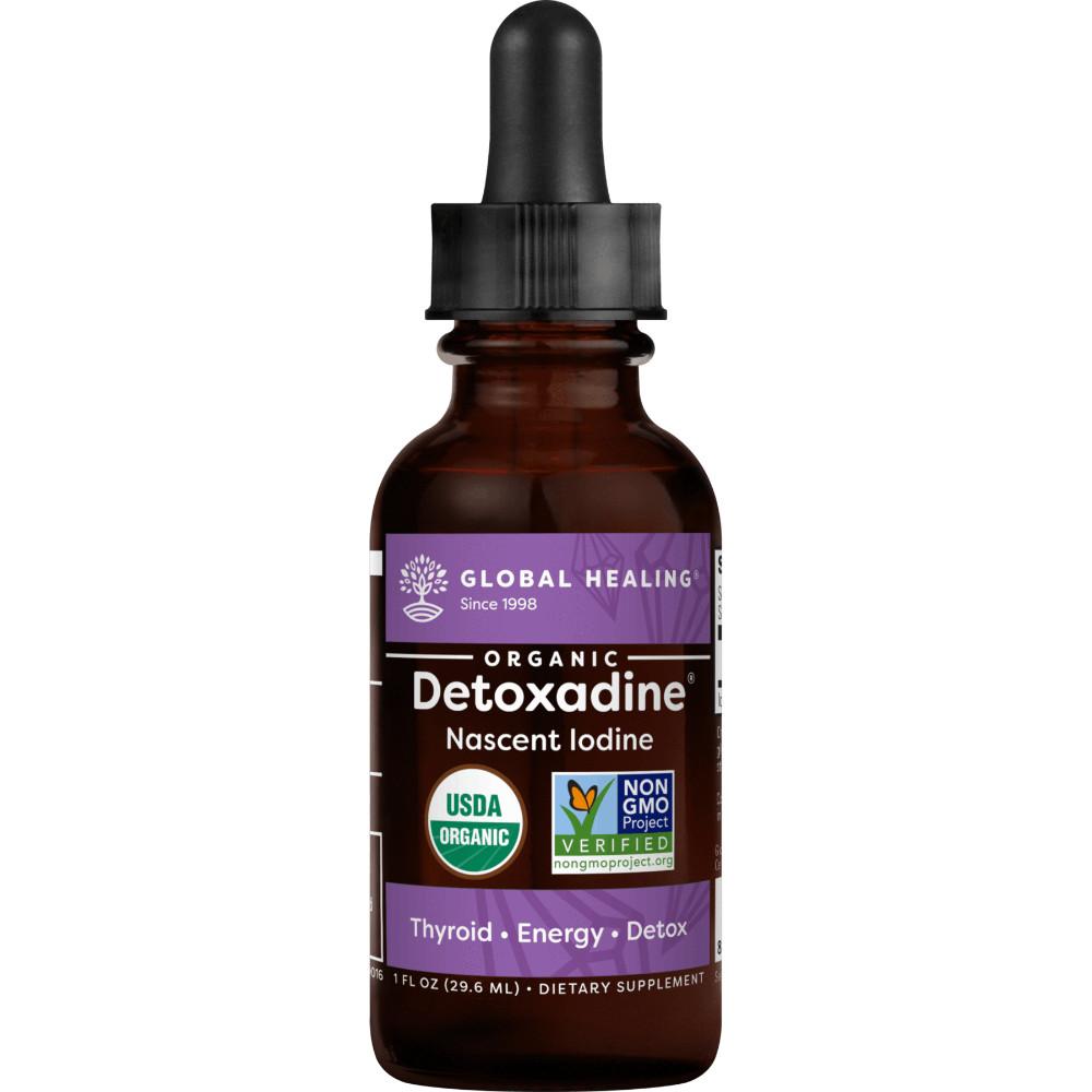 Global Healing Organic Detoxadine Nascent Iodine 1fl oz Bottle Front