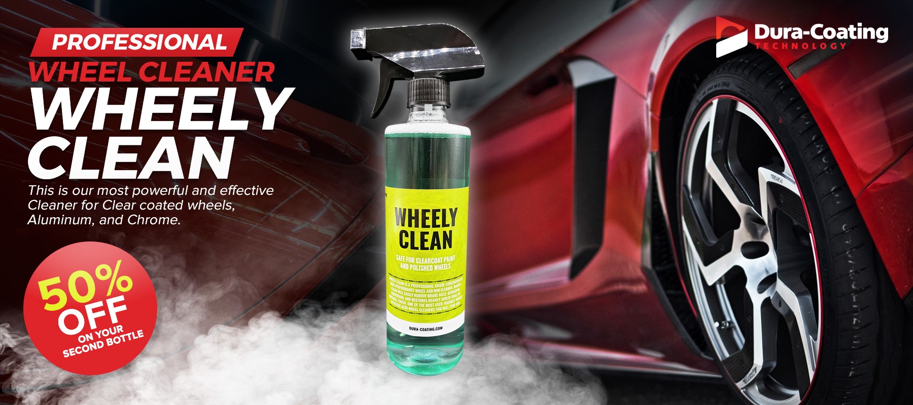 Dura-Coating Wheely Clean - Professional Wheel Cleaner | Highly Effective  for Chrome, Aluminum, and Clear-Coated Wheels | 16 oz Ready-to-Use Wheel  and