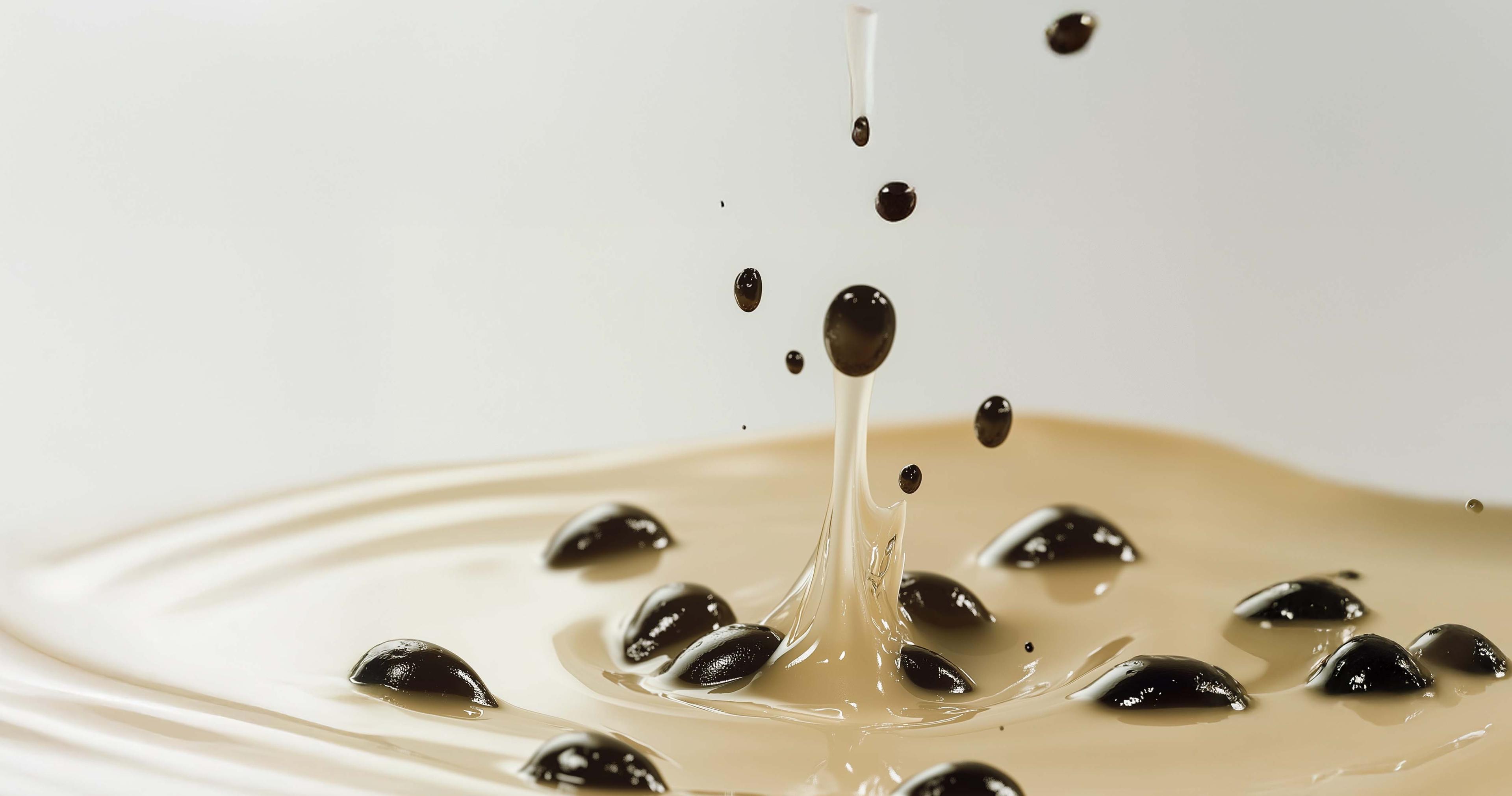 The image shows a lot of black grams falling into the cleanser.