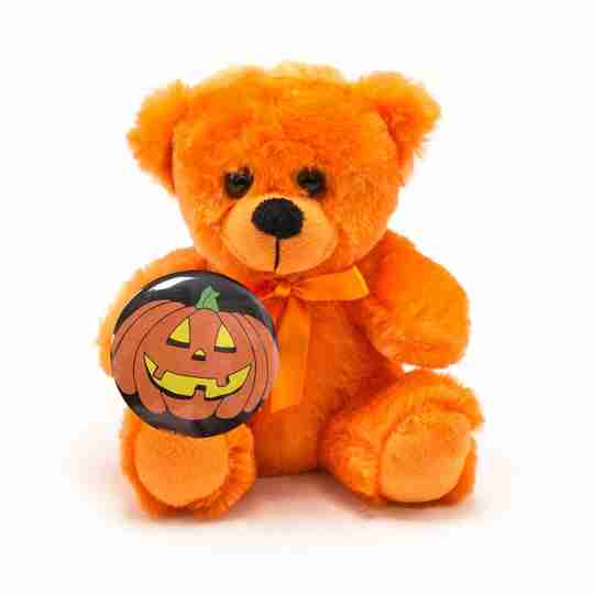 An orange Halloween bear