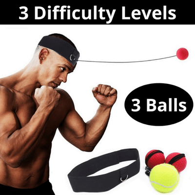 CARDALLTRY Boxing Reflex Ball Boxing Reflex Ball Head Boxing Head Ball Speed Training Reflex Ball Set with 2 Kind of Ball Suitable for Adult Kids and All Ages 
