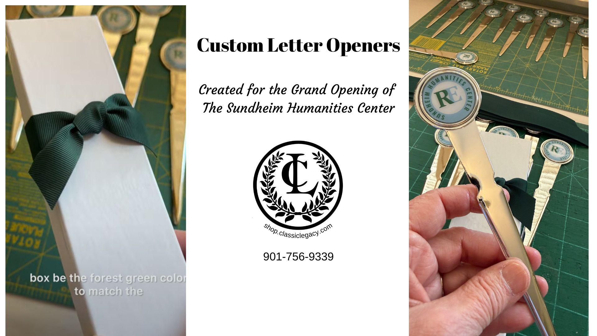 custom letter opener with elegant gift box