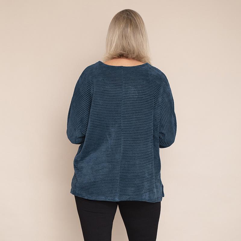 Emily Velvet Top - Plus Size (Teal)