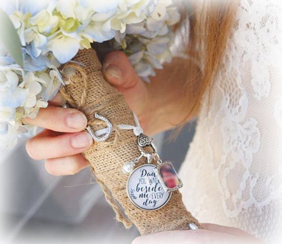 Gutsy Goodness Memorial Bouquet Charms Wedding Photo Frame Handmade Je