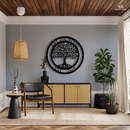 Founders Tree of Life Metal Wall Art – Custom black steel family name sign by Art on Steel, personalized wall décor symbolizing strength and heritage, modern crafted artwork for living room or home interior design.